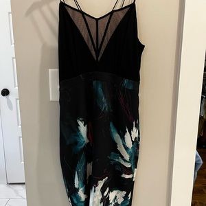 Chelsea 28 cocktail dress. Super fun print and detailed top!